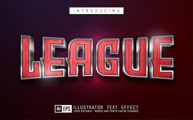 Editable text effect - league gaming text style concept