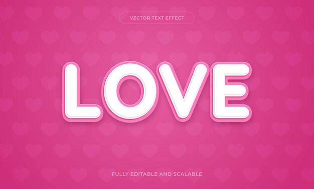 Editable text effect  love style