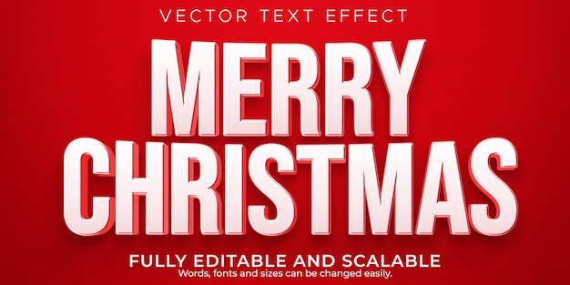 Редактируемый текстовый эффект с рождеством, 3d 2022 и новогодним стилем шрифта