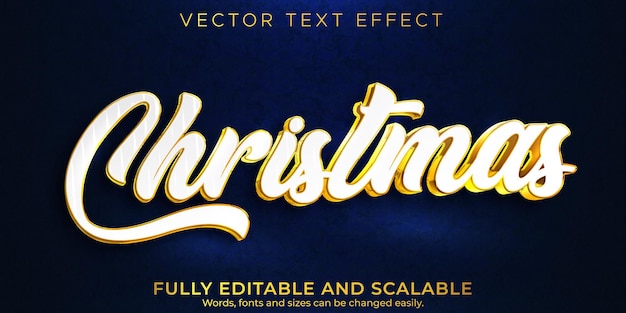 Free vector editable text effect merry christmas, 3d 2022 and new year font style