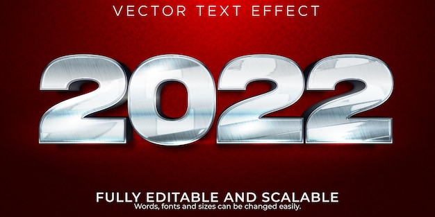 Editable text effect merry christmas, 3d 2022 and new year font style