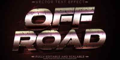 Free vector editable text effect offroad 3d dirty and adventure font style