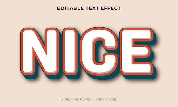 editable text effect in retro style