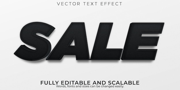 Editable text effect sale, 3d discount and offer font style