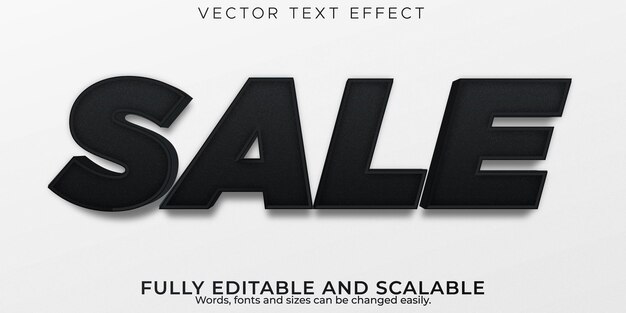 Распродажа с редактируемым текстовым эффектом, скидка на 3d и стиль шрифта предложения