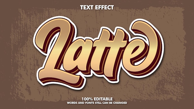 Editable vintage retro text effect design typography template for cooffe title