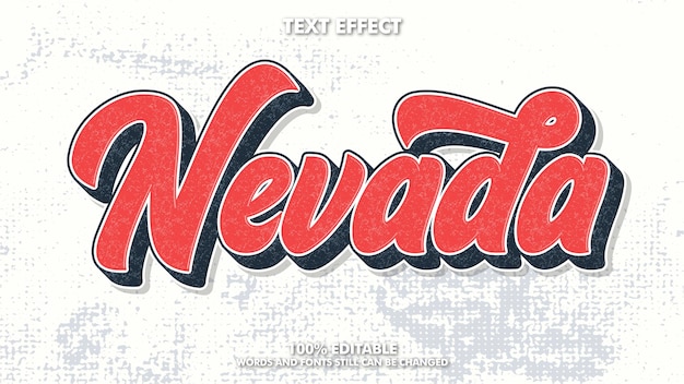 Editable vintage retro text effect