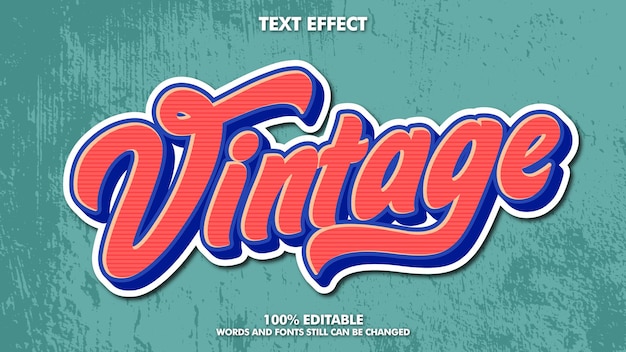 Free vector editable vintage retro text