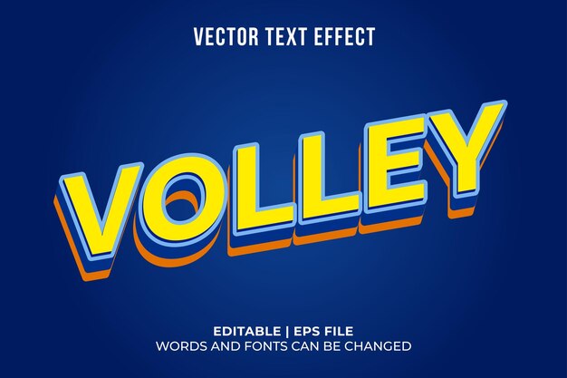 Editable volleyball sport text effect