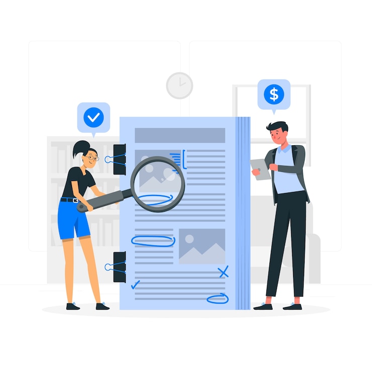 Free Vector editorial commission concept illustration