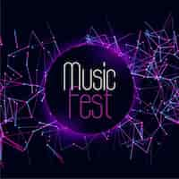 Free vector edm dj musical festival event cover template