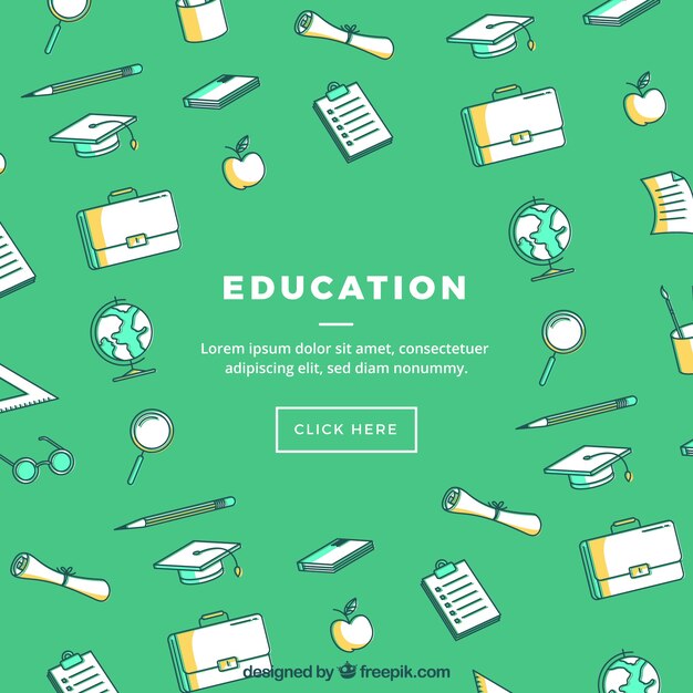 Education background with elements