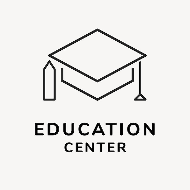 Шаблон логотипа бизнес образования, брендинг дизайн вектор, текст учебного центра