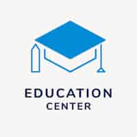 Free vector education business logo template, branding design vector, education center text