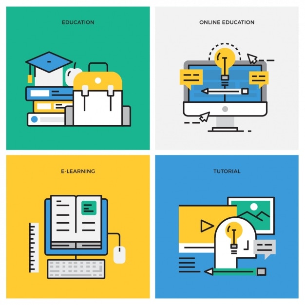 Free vector education designs collection
