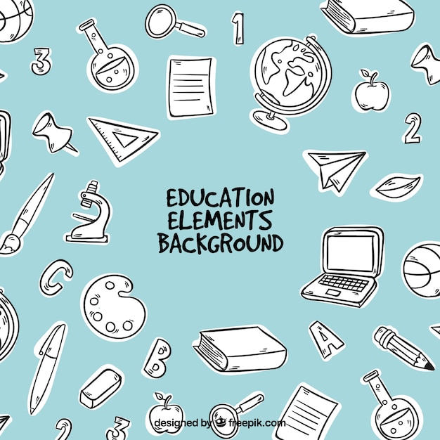 Free vector education elements background