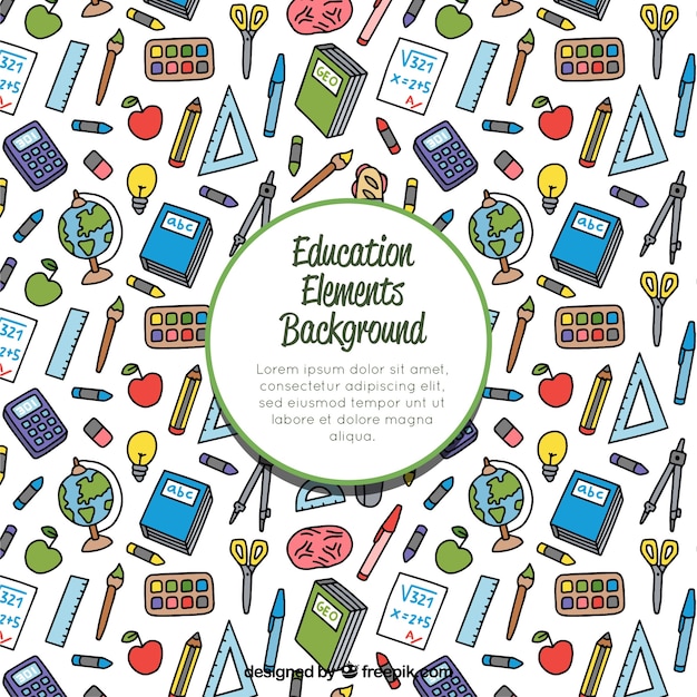 Free vector education elements background