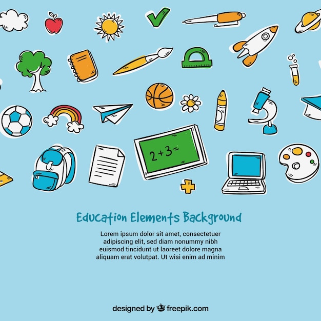 Free vector education elements background