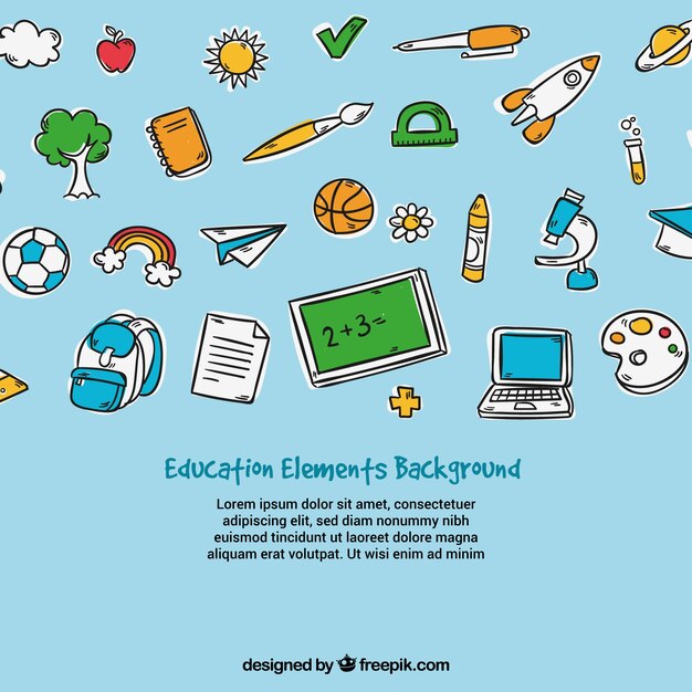 Education elements background 