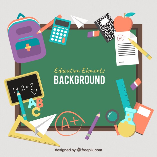 Education elements background 