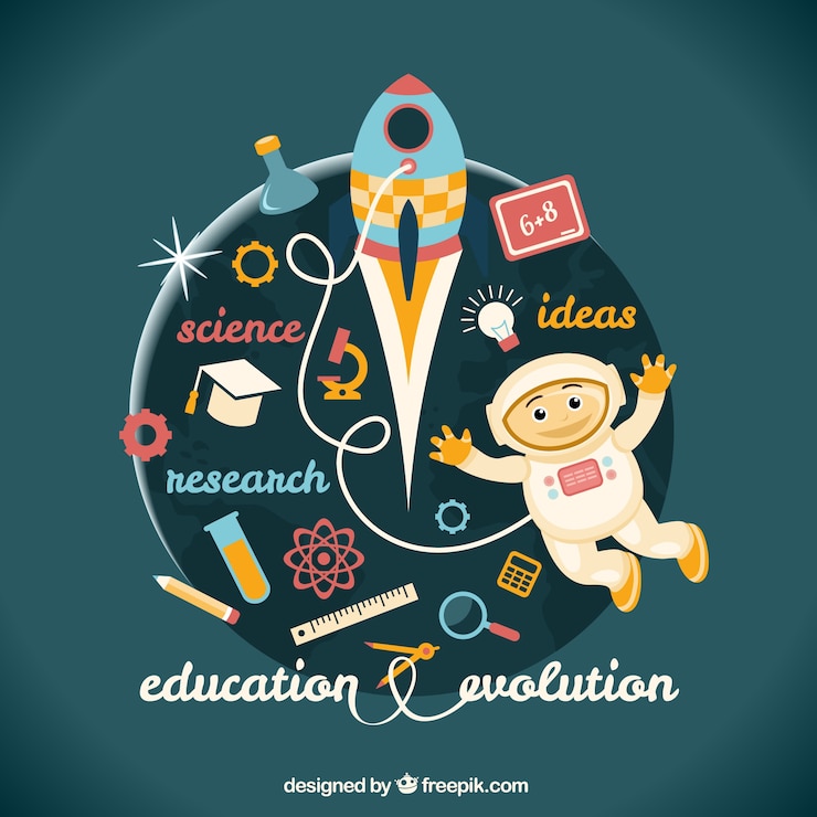 Free Vector education evolution