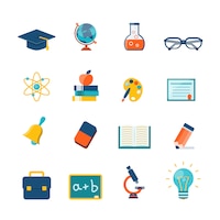 Education flat icons