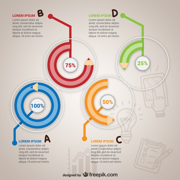 Vettore gratuito istruzione template infography