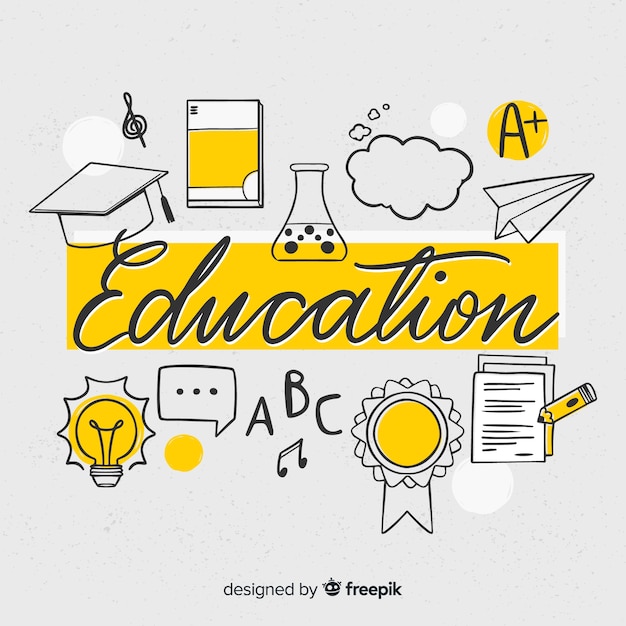 Free vector education lettering