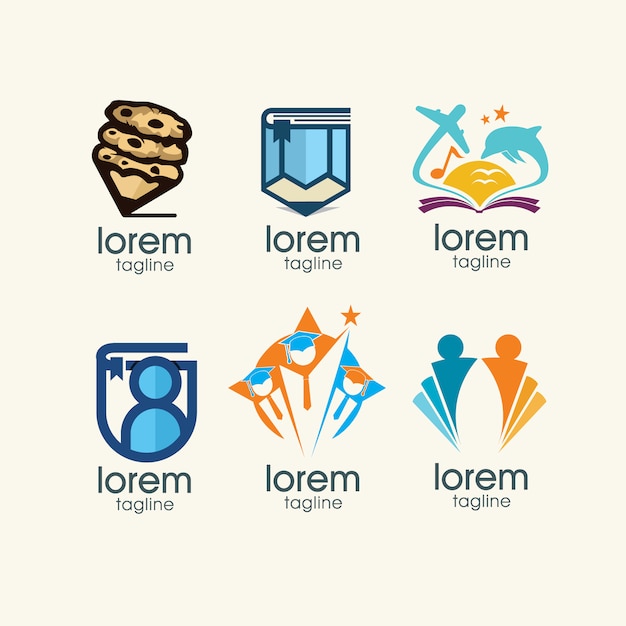 Education logo templates collection