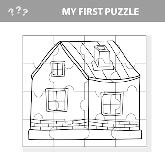 Education paper game for children house my first puzzle  game for kids