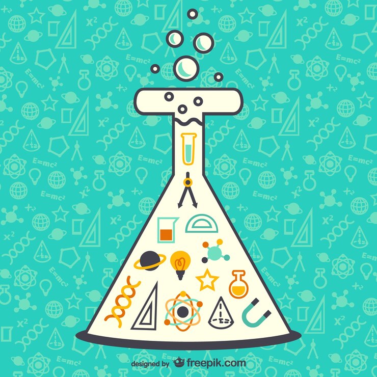Free Vector education and science test tube