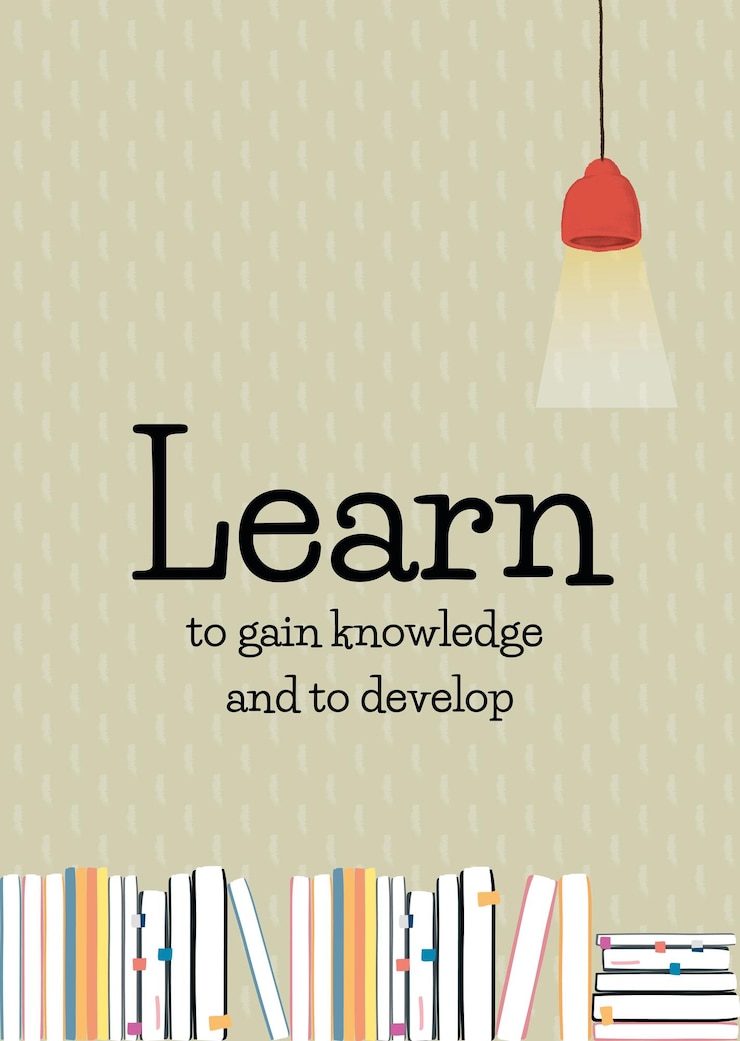 Free Vector education template vector with books and ceiling lamp