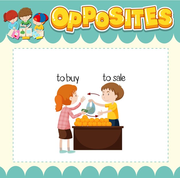 Opposites Word Card