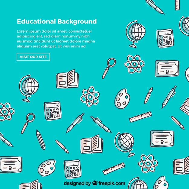 Educational background in hand drawn style