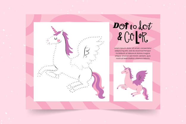 Free vector educational dot to dot worksheet