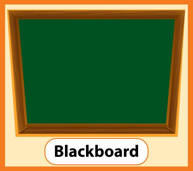 黒板の教育英語ワードカード