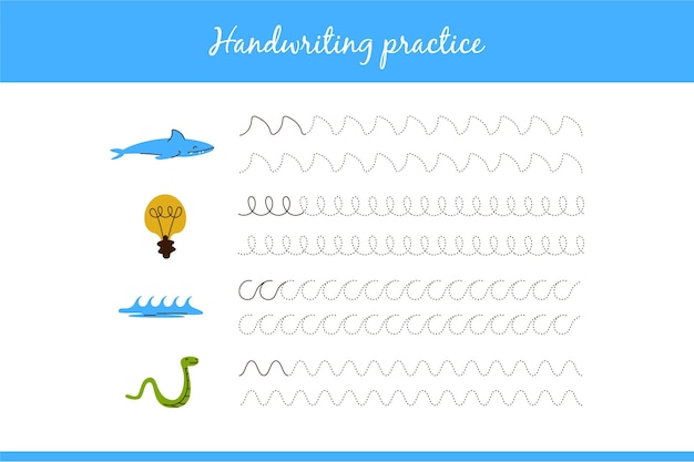 Educational handwriting practice worksheet