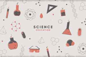 Free vector educational science concept