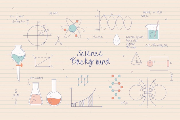 Free vector educational science concept