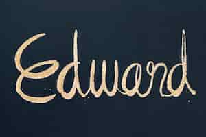 Free vector edward sparkling gold font vector typography