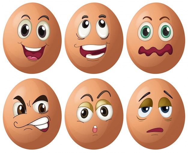 Free vector egg expressions