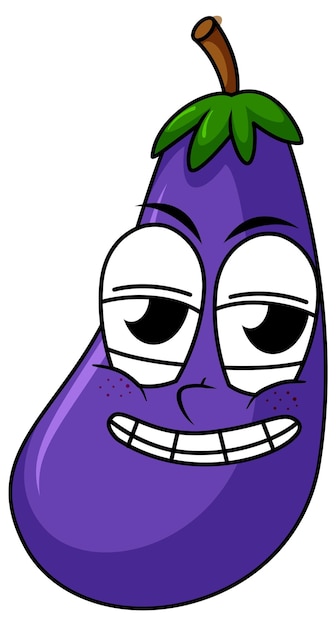 Eggplant with funny face