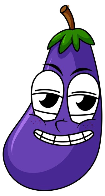 Eggplant with funny face