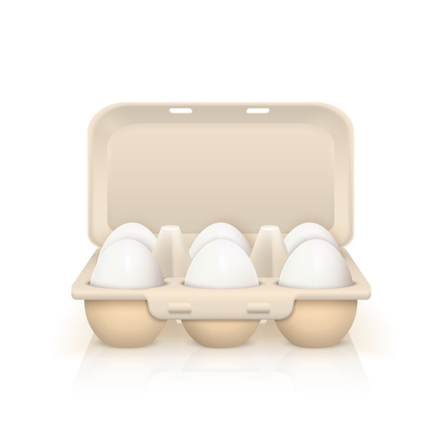 Free vector eggs in box illustration