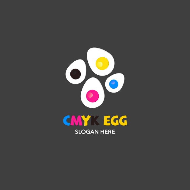 Яйцо логотип на сером фоне