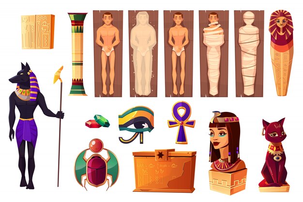 文化と宗教のエジプトの古代の属性