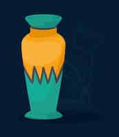 Free vector egyptian culture vase