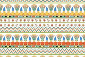Free vector egyptian ornamental seamless vector pattern background