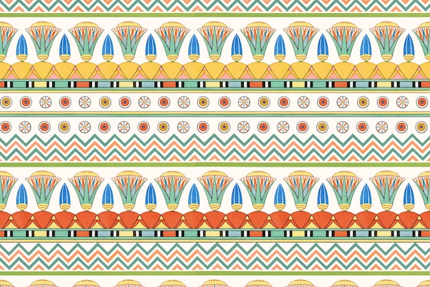 Egyptian ornamental seamless vector pattern background