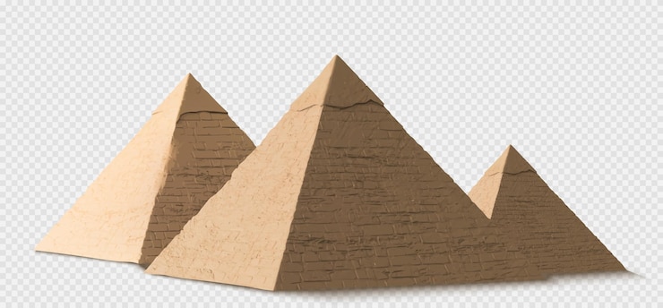 मुफ़्त वेक्टर egyptian pyramids in giza ancient pharaoh tombs